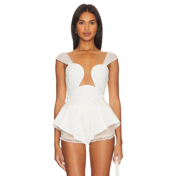 Free People x REVOLVE Double Take Bodysuit in Ivory XLarge New Womens Tank Top - Picture 1 of 14